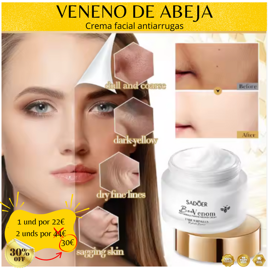 Crema Facial Reafirmante Antiarrugas con Veneno de Abeja